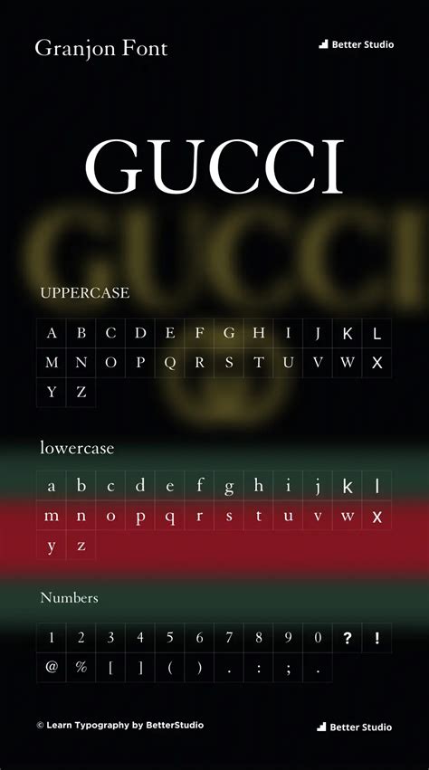 gucci font on canva.